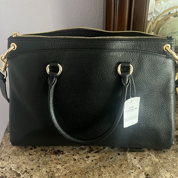 Coach Black Satchel with Gold Hardware NWT - Picture 5 of 8